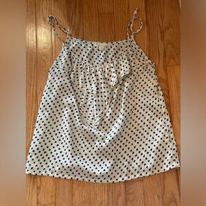 Black and cream size medium tank with adjustable straps